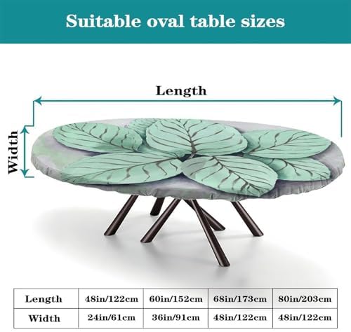 Oval Clear Plastic Tablecloth Protector, Plaid Pattern Printed on Table Cloth with Elastic Fitted Edges, for Business & Events Birthday Parties, Fits for 48" x 68" Oval Tables - Image 4