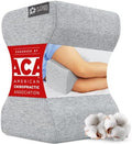 5 STARS UNITED Knee Pillow for Side Sleepers - Hip Pain Relief, Memory Foam Leg Cushion for Side Sleeping - Between Legs Pillow for Sciatica & Lower Back Pain, Gray Cotton Cover by 5+STARS+UNITED