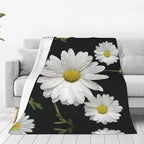 White Daisy Print Ultra-Soft Micro Fleece Blanket Ultra-Soft Micro Light Weight Warm Bed Throw Blanket by Unknown