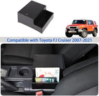 Car Armrest Storage Box Compatible with Toyota FJ Cruiser 2007-2021, ABS Center Console Organizer Storage Box with Lid Cover, Interior Armrest Insert Container Accessories (Heighten+With Lid Style) - Image 6