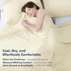 Elegear Silver-Infused Cooling Blanket for Hot Sleepers, King Beige - Image 4
