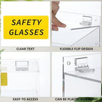 Weysat Acrylic Safety Glasses Holder Safety Glasses Dispenser with Lid Stand or Wall Organizer for Disposable Goggle Storage - Image 3