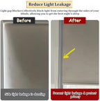 197 inch Light Blocking Strips Interior Doors, Peel & Stick Gray PVC Window Edge Blackout Strips, Light Gap Blockers for Bedroom/Nursery - Image 3