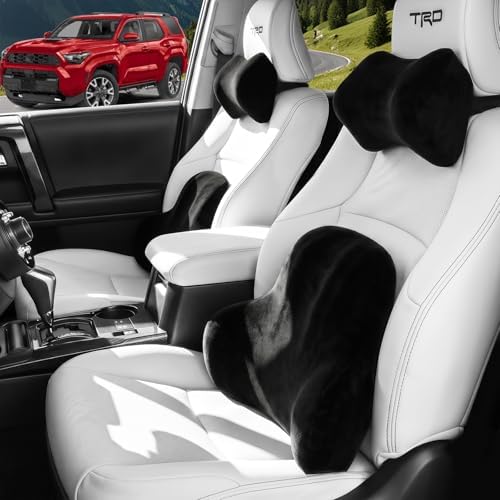 Car Pillow for Toyota 4Runner,Car Neck Pillow,Lumbar Support Pillow for Car,Memory Foam Pillow,Ergonomic Pillow,Adjustable and Washable,Car Essentials for Long Trips,Car Accessories,Suede,1 Set by Unknown