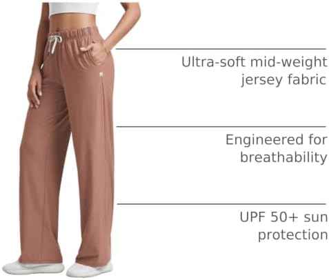 ODODOS Women's Straight Leg Pants Ultra Soft odSTRATUM Tech Relaxed Casual Pajama Lounge Pants with Pockets-27/29/31 Inseam - Image 4