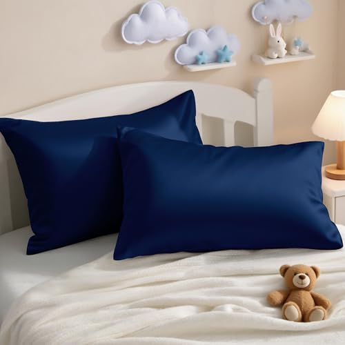 NTBAY Toddler Pillows with Pillowcases Set, 4 Piece 13 x 18, Navy Blue - Image 3