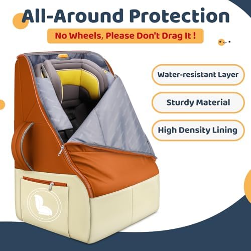 YOREPEK Carseat Travel Bag for Airplane Gate Check, Baby Travel Essentials - Image 3