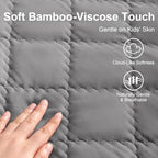 BEDSUM Cooling Toddler Comforter, Rayon Made from Bamboo, Grey - Image 3