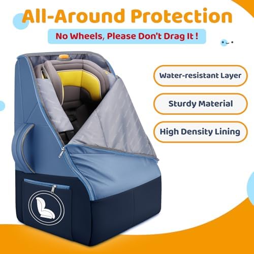 YOREPEK Padded Gate Check Car Seat Travel Bag, Baby Travel Essentials - Image 3