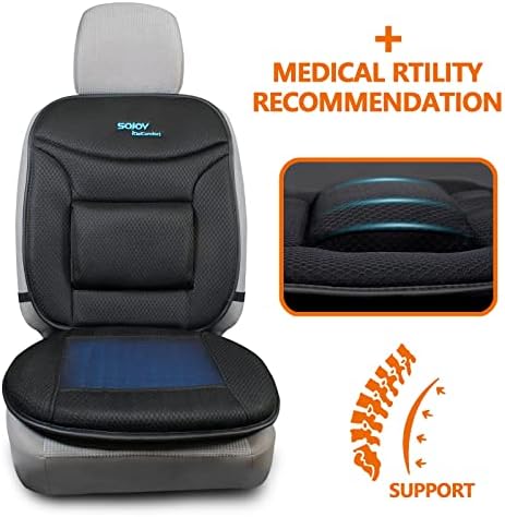 Sojoy Truck Seat Cushion – Gel Memory Foam Seat Pad with Lumbar & Back Support, for Office Chair, Car & Semi-Truck, Pain Relief & All-Day Comfort - Image 3