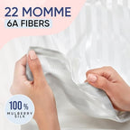 Blissy Silk Pillowcase - 100% Pure Mulberry Silk - 22 Momme 6A High-Grade Fibers - Silk Pillow Cover for Hair & Skin - Regular, Queen & King (White Striped, Standard) - Image 2