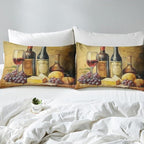 Feelyou Vintage Wine Bedding Set Kids Wine Glass Comforter Set Retro Brand - Image 6