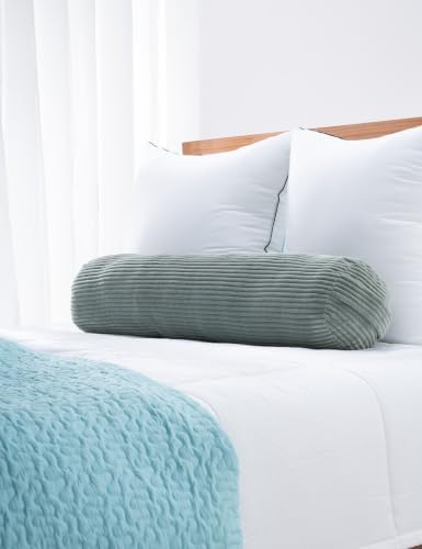 Long Cylinder Pillow Corduroy Lumbar Pillow Neck Roll Throw Pillow - Image 7