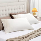 Cooling Eucalyptus Tencel Pillowcase 2 Pack King Natural White - Image 2
