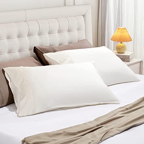 Cooling Eucalyptus Tencel Pillowcase 2 Pack King Natural White - Image 2