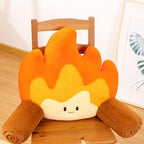 Reading Pillow for Sitting in Bed - Funny Campfire Back Rest, Fake Fire Backrest for Chair, Couch, Sofa and Car - Cartoon Bonfire Design - Image 5