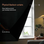 AJAZZ Self Adhesive Curtains 100% Blackout Shades Window Cover Sticky Curtain Portable Easy Open Black Out Curtains for Bedroom Living Room No Drilling (Silver Grey, 59" W x 63" L 1 Panel) - Image 4
