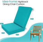 idee-home Outdoor Patio Dining Chair Cushion High Back - Image 6