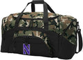 Large Northwestern University Camo Duffle Bag by BroadBayPersonalizedGifts