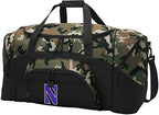 Large Northwestern University Camo Duffle Bag by BroadBayPersonalizedGifts