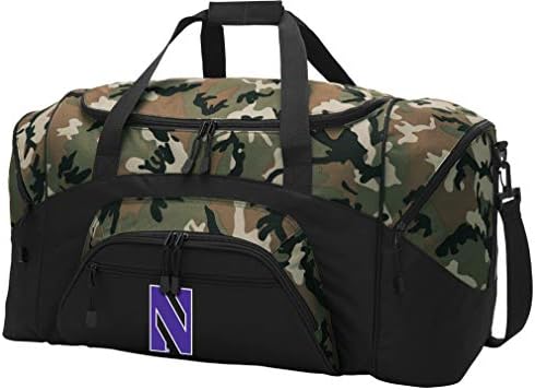 Large Northwestern University Camo Duffle Bag by BroadBayPersonalizedGifts