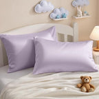 NTBAY Toddler Pillows with Pillowcases Set, 4 Piece 13 x 18, Light Purple - Image 3