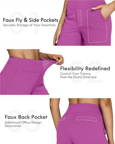 G4Free Yoga Pants for Women Wide Leg Pants with Pockets High Waisted - Image 3