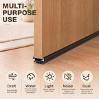 FoldTier 2 Pack Black 32 Inch Door Sweep for Bottom, Door Draft Stopper - Image 6