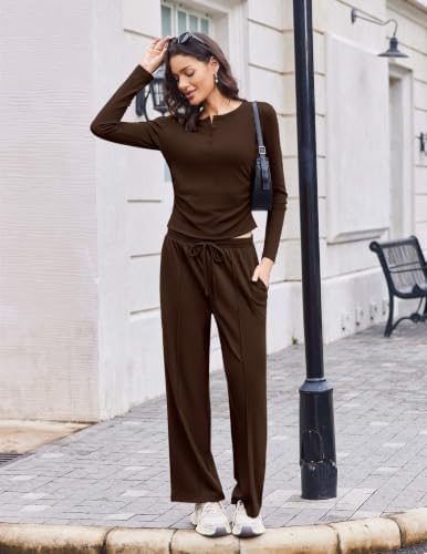 Ekouaer Two Piece Sets for Women Fall Lounge Sets Casual Matching Outfits - Image 4