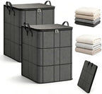 Dust-Proof Comforter and Bedding Organizer, Foldable Outdoor Cushion Storage Bag Travel Bag, Moving Storage Bins, Reinforced Handles ，2pcs：L(22.0 x 17.7 x 22.0 inches) by Unknown
