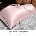 Mellanni Pure Silk Pillowcase Standard Size - Perfect for Hair and Skin - Image 4