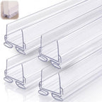 Yaocom 4strip 32" Vinyl U Shape Door Bottom Seal Slide on Door Sweep, Clear by Yaocom