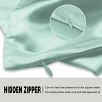 Suatien Mulberry Silk Pillow Cases 2 Pack King Size, Sage - Image 3