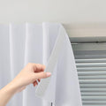 Stick On Blackout Curtains No Drill Required Self Adhesive Window Coverings for Bedroom Living Room Kitchen 46" W x 84" L White 1 Panel by Sovtfides