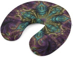U Shape Travel Pillow Fractal Art Portable Neck Pillows Memory Foam Head and Neck Support Headrest Pillow for Airplane Sleeping - Image 6