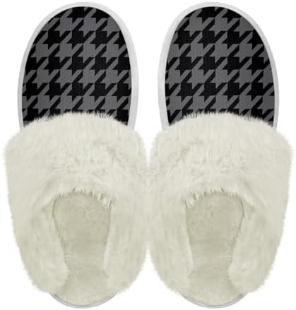 Cotton Slippers With Fluffy Edges House Slippers by PJHEQOXE
