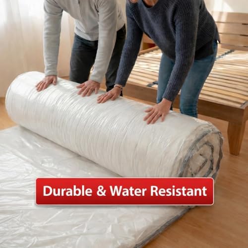 Hefty Shrink-Pak Mattress Bags for Moving – Twin/Twin XL Size | Heavy Duty & Water Resistant Vacuum Compression Mattress Bag, Storage Protection Mattress Cover for Moving - Image 5