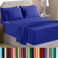 Elegant Comfort Luxury Soft 4-Piece 1500 Premium Hotel Quality Bed Sheet Set with Extra Deep Pockets 18-24 Inch, Wrinkle Free, Storage Pockets, Extra Deep Pocket 4PC Sheets, Twin XL, Royal Blue by ELEGANTCOMFORT