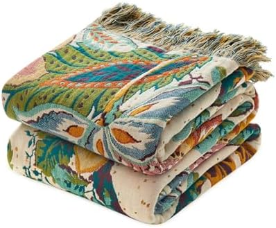 LUTBM Boho Throw Blanket for Bed 60"x80", All Season Cotton Couch Blankets by LUTBMFindYourFreeSpiritatHome