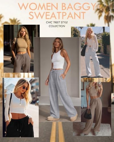 Neer 3 Pack Women's Wide Leg Sweatpants Baggy Pants with Pockets - Image 3