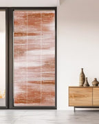 Window Privacy Film Frosted, Red Ombre Non-Adhesive Static Cling Window Tint, Vintage Farmhouse Simple Neutral Texture Insulated Windows Frosted Films for Living Room, 35.4 x 78.7 Inches - Image 5