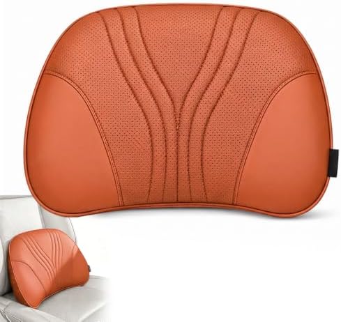 Universal Memory Foam Car Lumbar Support Pillow (Orange) by TEALLAUREL