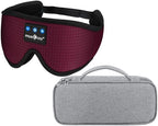 MUSICOZY Bluetooth Sleep Mask Headphones and Travel Storage Case Bundle by MUSICOZY