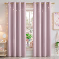 NICETOWN Blackout Pink Curtains for Girls Room - Thermal Insulated Solid Grommet Room Darkening Curtains/Panels/Drape for Bedroom (Lavender Pink=Baby Pink, 1 Pair, 52 by 84-Inch) by NICETOWN