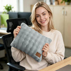 BEDELITE Travel Blanket with Bag, Bubble Blanket for Airplane 65"x40", Grey - Image 2