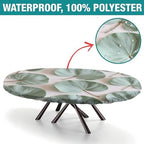 Oval Clear Plastic Tablecloth Protector, Plaid Pattern Printed on Fitted Tablecloths, for Home & Daily Use Nightstands, Fits for 60" x 84" Oval Tables - Image 2