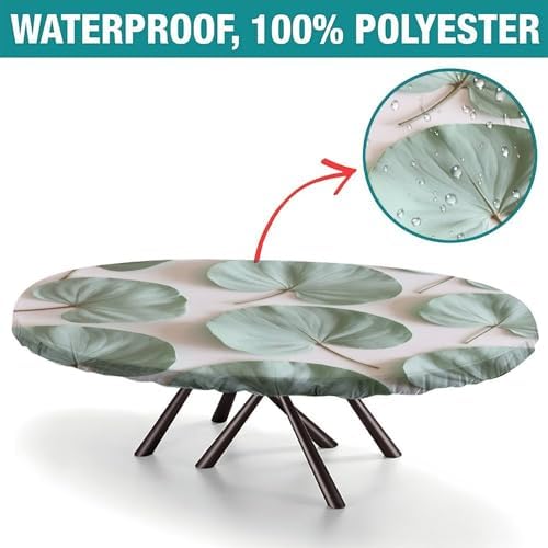 Oval Clear Plastic Tablecloth Protector, Plaid Pattern Printed on Fitted Tablecloths, for Home & Daily Use Nightstands, Fits for 60" x 84" Oval Tables - Image 2