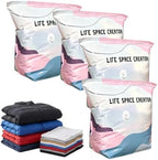 2027 New No-Pump Vacuum Storage Bags, 3D Vacuum Storage Bags, Portable Large Clothes Compression Bags for Household Use, Convenient Cube Storage Bag (4, 19.6 * 27.5in) by AIIONP