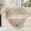 Luciphia Waterproof Pet Blanket, Liquid Pee Proof Dog Blanket for Sofa Bed Couch, Reversible Sherpa Fleece Furniture Protector Cover for Small Medium Large Dogs Cats, Grey Beige Large（65" x 57"） by luciphia