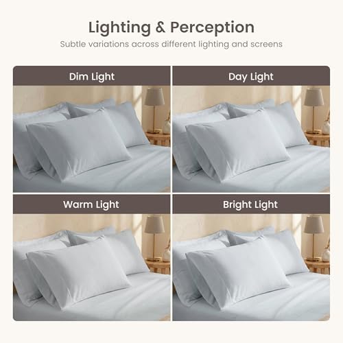 Bioweaves 100% Organic Cotton Body Pillow Cover for Body Pillowcases 300 Thread Count Soft Sateen Weave GOTS Certified with Zipped Closure - 21" x 54", Shore, Pack of 2 - Image 7